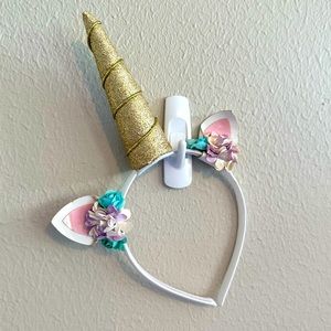 Gold/white unicorn headband